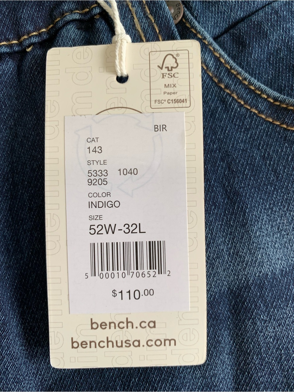 New with tags BENCH jeans womens size 52x32” - Picture 5 of 8